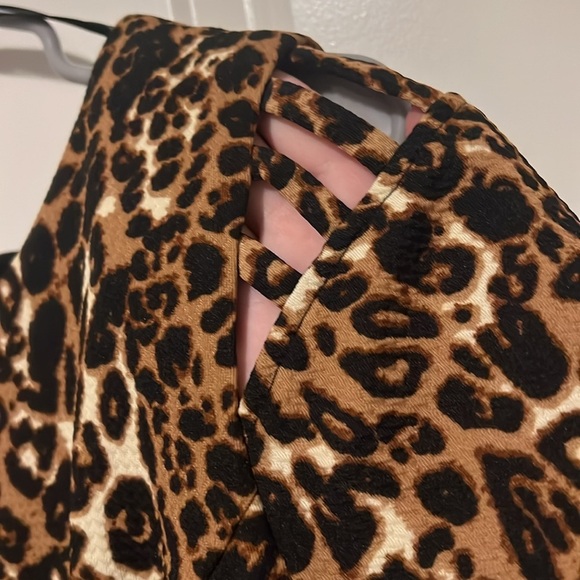 AGB Leopard Print Dress - Brown and Black - Picture 3 of 11